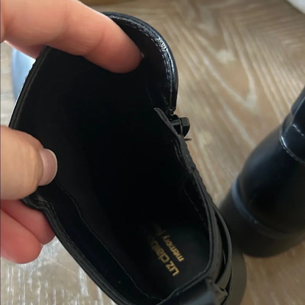 NWOT! Liz Claiborne Black Ankle Boots Low Heel
